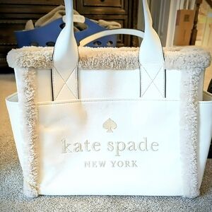 kate spade White Tote Bag